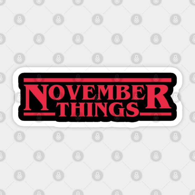 November Things Sticker by 8ird